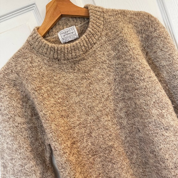 Vintage Rugged American Wool Crewneck Sweater Made USA Large See Measurements - Picture 3 of 8